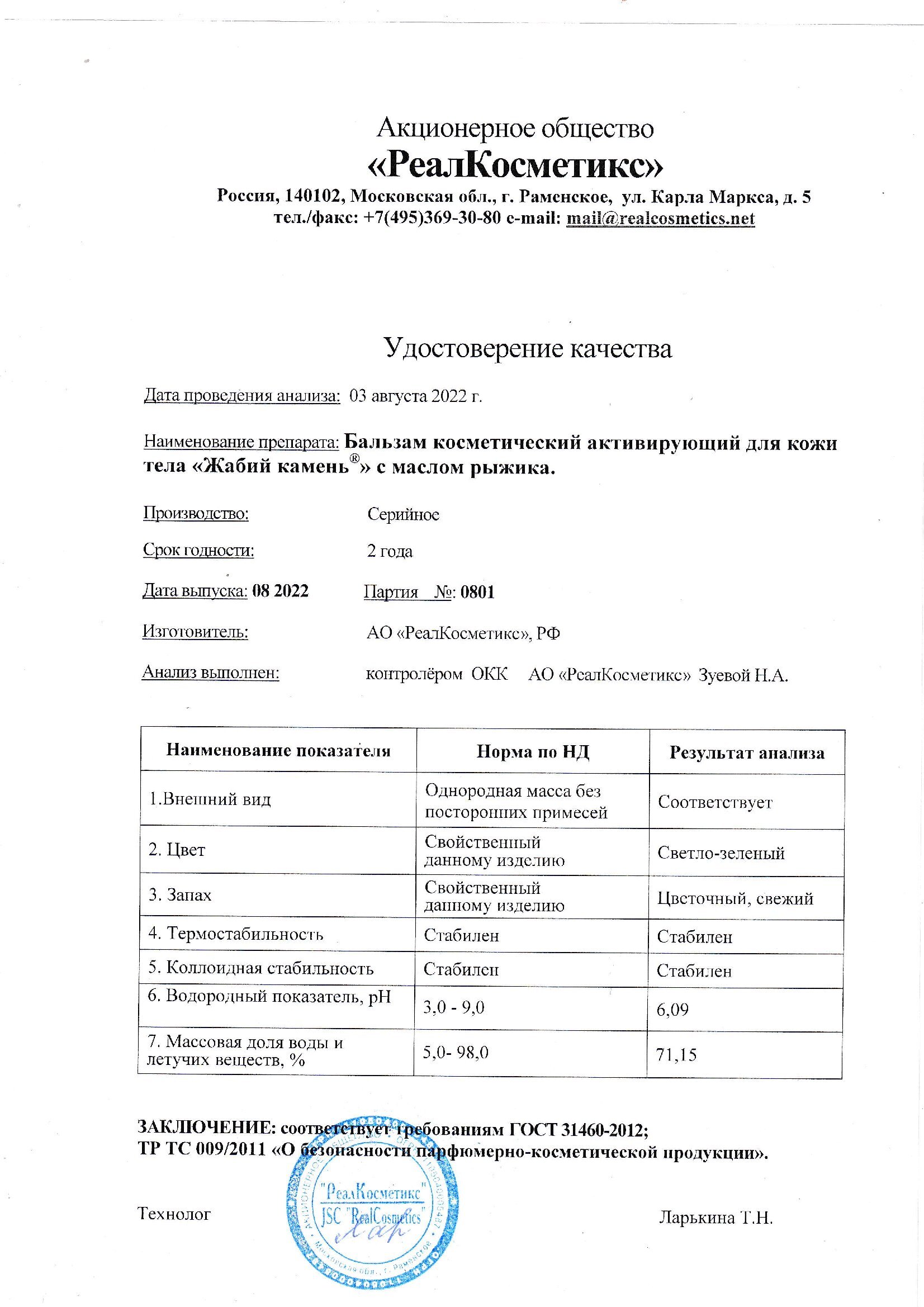 Паспорт №0820220801